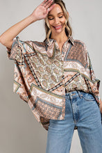 Load image into Gallery viewer, Printed Half Sleeve Blouse Top
