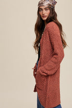 Load image into Gallery viewer, Popcorn Open Knit Cardigan Sweater
