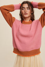 Load image into Gallery viewer, Color Block Ribbed Knit Sweater
