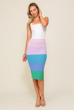 Load image into Gallery viewer, High-Waisted Midi Sweater Multicolor Skirt
