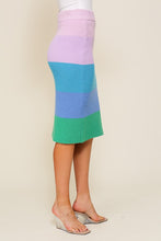 Load image into Gallery viewer, High-Waisted Midi Sweater Multicolor Skirt
