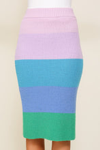 Load image into Gallery viewer, High-Waisted Midi Sweater Multicolor Skirt
