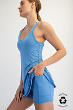 Load image into Gallery viewer, Sky Blue Athletic Dress with Built-In Shorts

