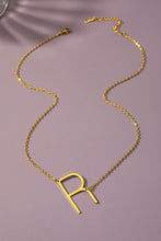 Load image into Gallery viewer, Large stainless steel initial pendant necklace
