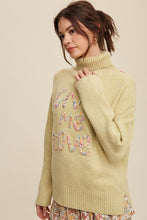 Load image into Gallery viewer, Give Me Love Stitched Mock Neck Sweater
