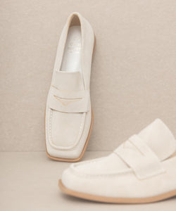 June - Square Toe Penny Loafers