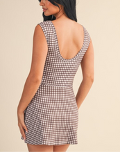 Load image into Gallery viewer, Brown gingham | wrap dress
