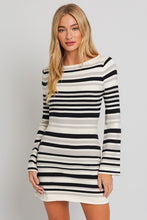 Load image into Gallery viewer, Boat Neck Bell Sleeve Sweater Dress
