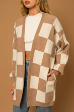 Load image into Gallery viewer, Checker Graphic Sweater Cardigan
