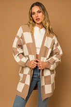 Load image into Gallery viewer, Checker Graphic Sweater Cardigan
