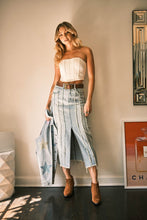 Load image into Gallery viewer, Distressed Seam Slit at Front Maxi Denim Skirt
