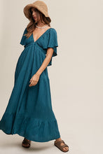 Load image into Gallery viewer, V-neck Ruffle Sleeve Flowy Vacation Dress
