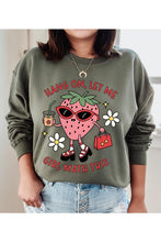 Load image into Gallery viewer, Strawberry Shopping Graphic Fleece Sweatshirts
