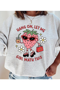 Strawberry Shopping Graphic Fleece Sweatshirts