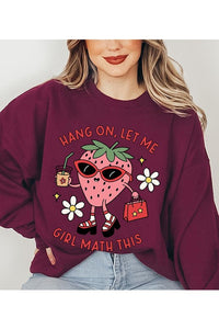 Strawberry Shopping Graphic Fleece Sweatshirts