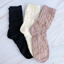 Load image into Gallery viewer, Heart Embossed Socks Set Of 3
