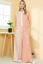 Load image into Gallery viewer, Striped Pocketed Baggy Wide Leg Jumpsuit
