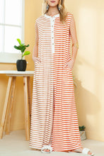 Load image into Gallery viewer, Striped Pocketed Baggy Wide Leg Jumpsuit
