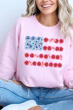 Load image into Gallery viewer, Flower USA Flag Graphic Fleece Sweatshirts
