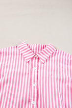 Load image into Gallery viewer, Stripe Button Up Dolman Shirt
