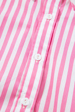 Load image into Gallery viewer, Stripe Button Up Dolman Shirt
