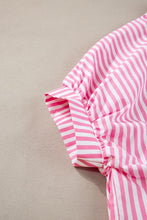 Load image into Gallery viewer, Stripe Button Up Dolman Shirt
