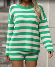 Load image into Gallery viewer, Striped long sleeve 2 piece set
