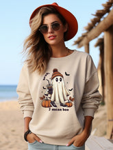 Load image into Gallery viewer, Bruh I Mean Boo Graphic Crewneck Sweatshirt
