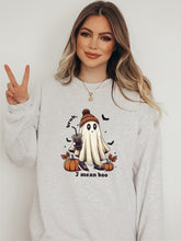 Load image into Gallery viewer, Bruh I Mean Boo Graphic Crewneck Sweatshirt
