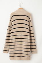 Load image into Gallery viewer, Stripe Side Pockets Open Front Cardigan
