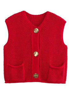 Knit sweater vest