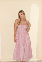 Load image into Gallery viewer, Cherry Kiss Smocked Midi Dress
