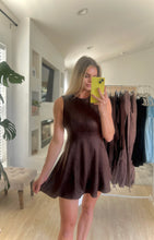 Load image into Gallery viewer, Dark chocolate | suede mini dress
