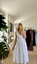 Load image into Gallery viewer, White | Bow midi dress
