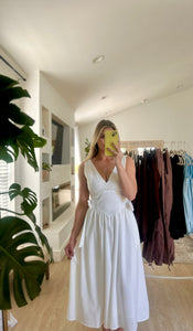 White | Bow midi dress