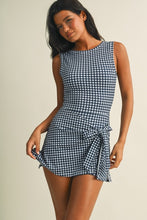 Load image into Gallery viewer, The Darby Gingham Wrap Romper

