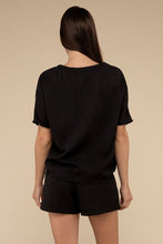 Load image into Gallery viewer, Waffle Round Neck Top and Short Set
