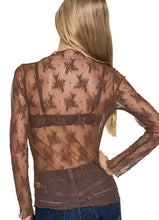 Load image into Gallery viewer, Mocha Muse Lace Top
