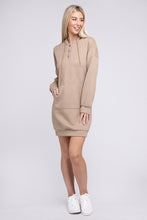 Load image into Gallery viewer, Pocket Drawstring Hooded Dress
