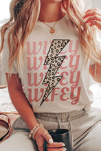 Load image into Gallery viewer, LEOPARD LIGHTNING WIFEY Graphic T-Shirt
