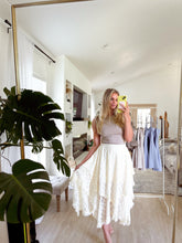 Load image into Gallery viewer, Ecru | midi lace skirt
