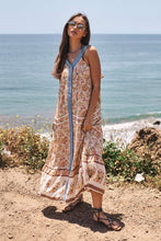 Load image into Gallery viewer, Floral V-Neck Sleeveless Maxi Dress
