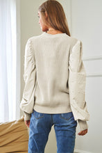 Load image into Gallery viewer, Pearl Embellishments Contrast Sleeves Sweater

