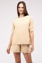 Load image into Gallery viewer, Waffle Round Neck Top and Short Set
