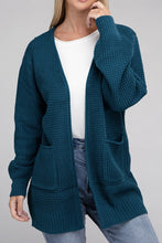 Load image into Gallery viewer, Waffle Open Cardigan Sweater
