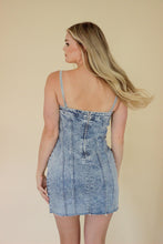 Load image into Gallery viewer, All Day Denim Stretch Mini Dress
