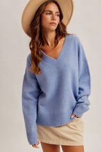 Load image into Gallery viewer, The Blue Haven V-Neck Sweater
