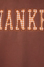 Load image into Gallery viewer, The Harvest Wishes Thankful Gingham Sweatshirt
