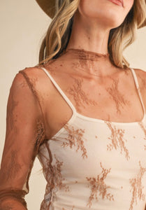 Amber | Lace long sleeve top