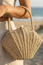 Load image into Gallery viewer, The Seaside Pearl Straw Bag
